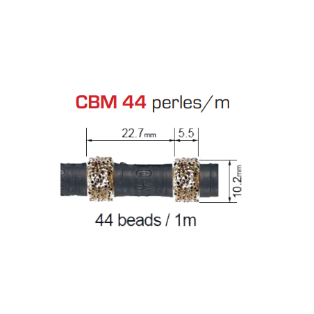 Câble diamanté acier – CBM 44 / 48 / 53